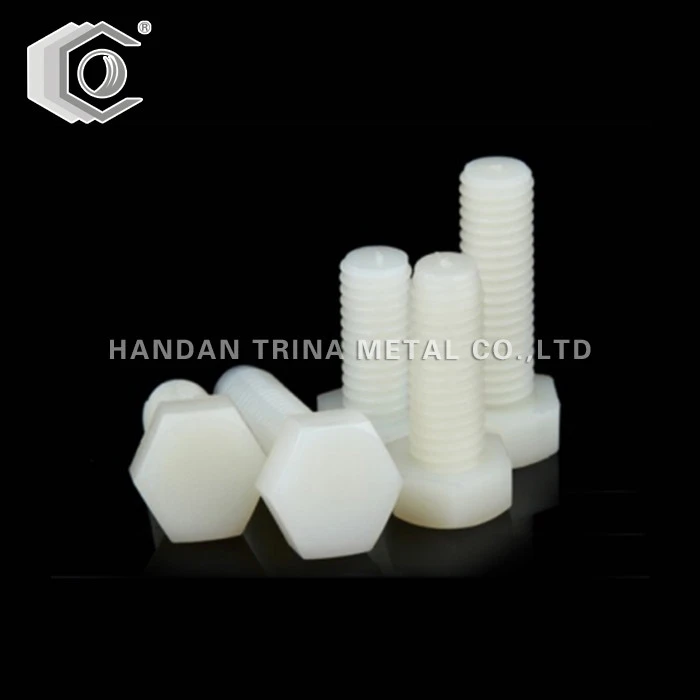 Perno hexagonal de nylon plástico DIN933